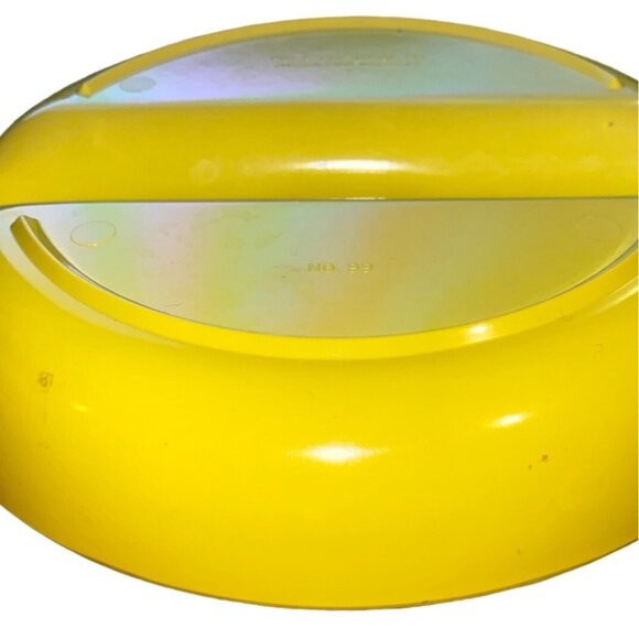 Yellow Divided Plastic Serving Dish By Dale Chemical Co. Round Plate With Center - Picture 11 of 11
